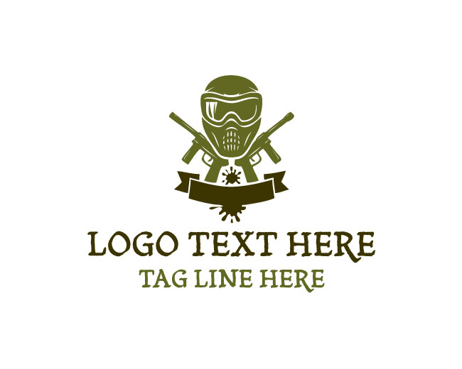 Gun Paintball Blast Logo logo template preview