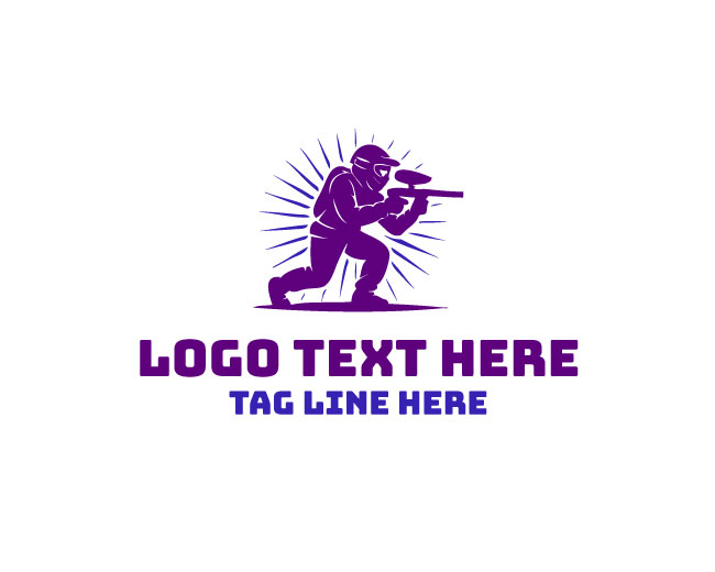 Gun Paintball Warzone Logo