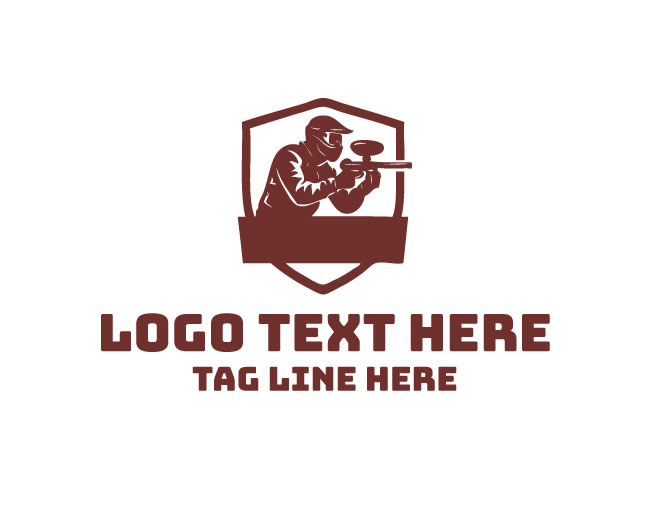 Gun Paintball Shooter Logo logo template preview