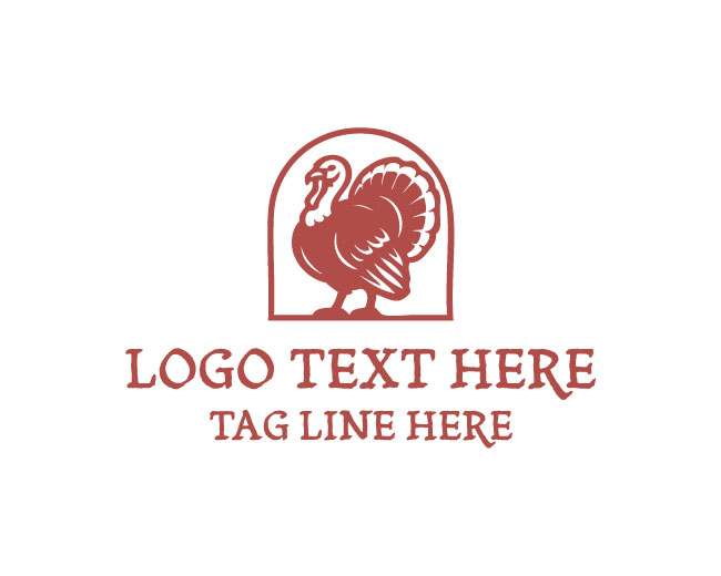 Turkey Chicken Emblem Logo