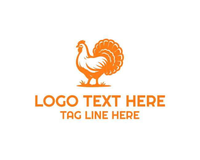 Turkey Chicken Farm Badge Logo