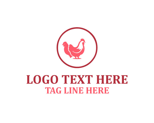 Turkey Chicken Meat Cut Logo