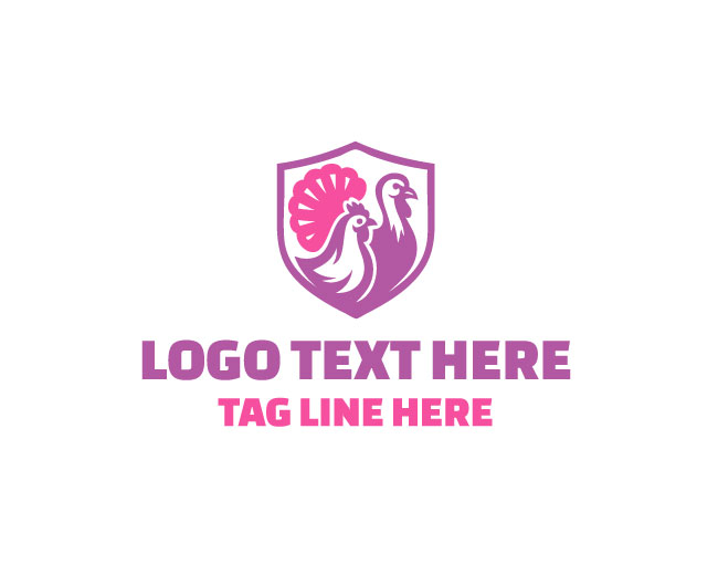 Turkey Chicken Shield Logo