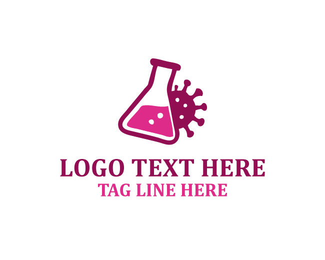 Virus Lab Beaker Logo