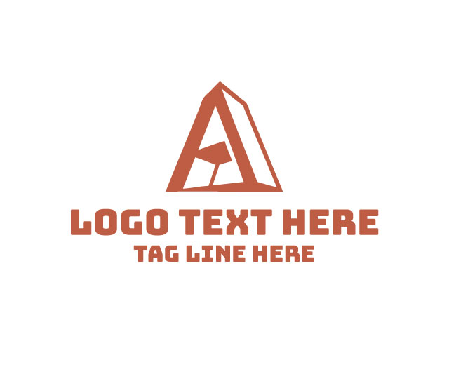 Letter A House Outline Logo