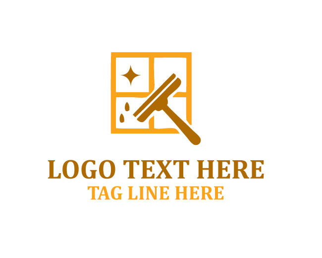 Window Cleaning Squeegee Logo logo template preview