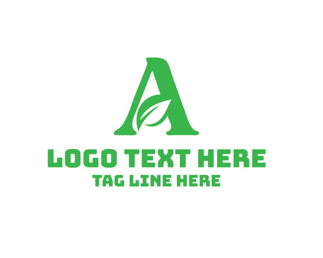 Letter A Leaf Logo