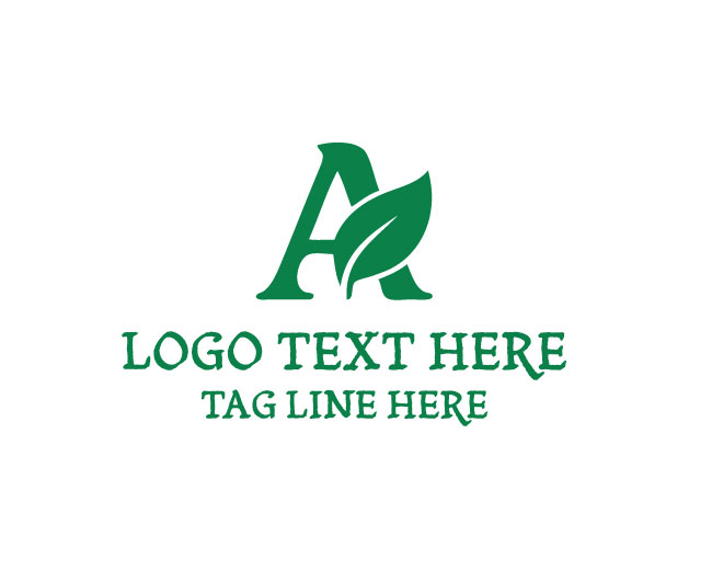 Letter A Leaf Logo
