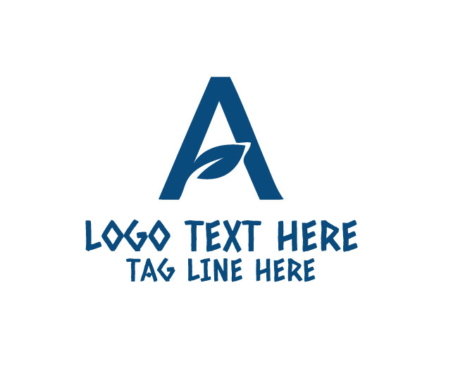 Letter A Leaf Modern Logo