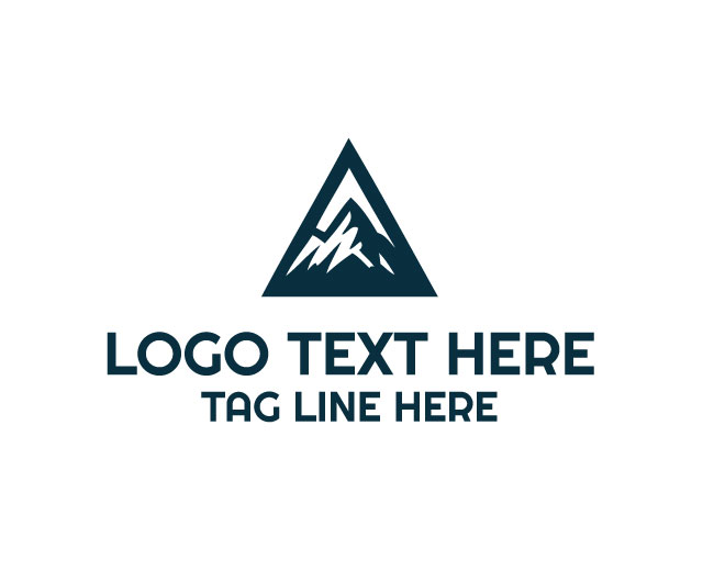 Letter A Mountain Logo