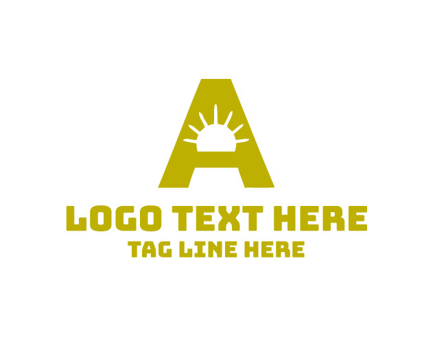 Letter A Sunrise Logo