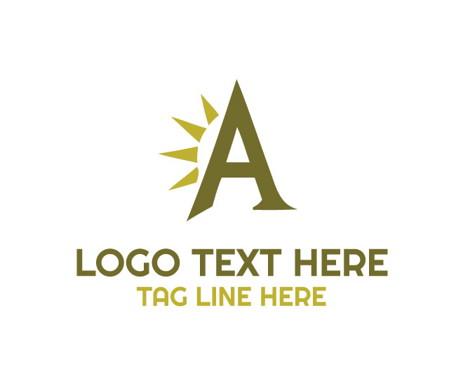 Letter A Solar Logo