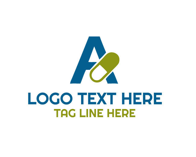 Letter A Pill Logo