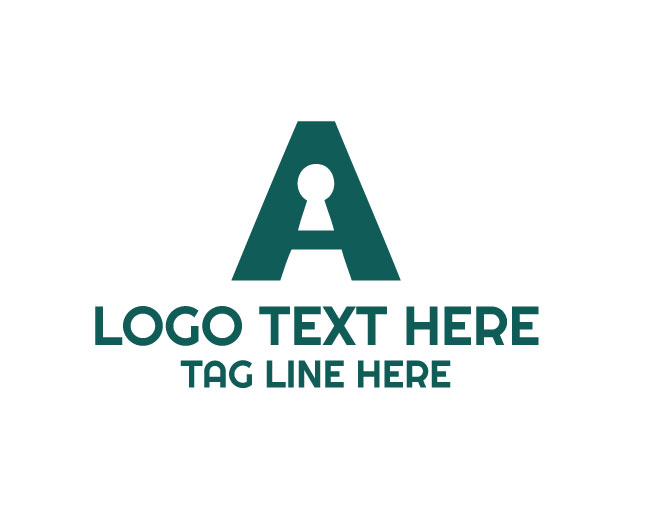Keyhole Letter A Logo