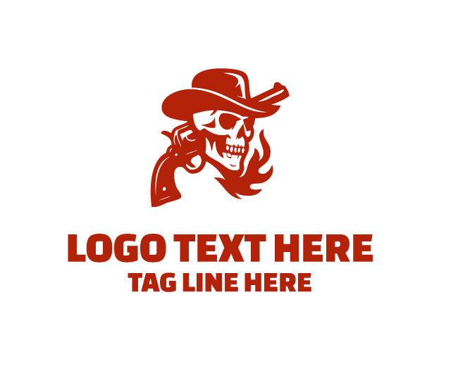 Outlaw Guns Skull Logo