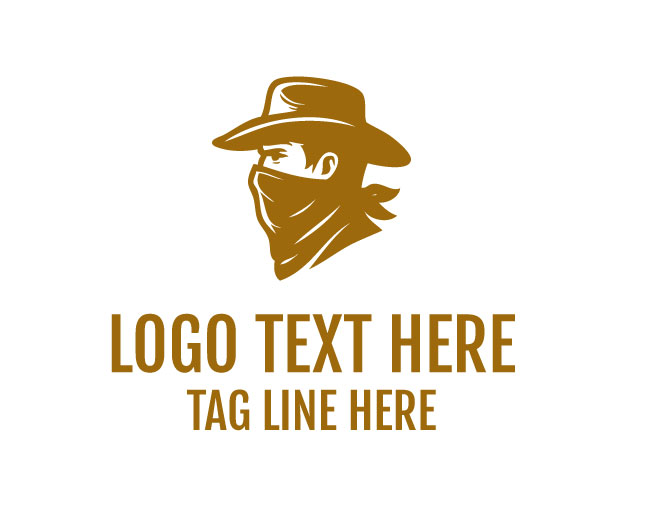 Outlaw Hat Mask Logo