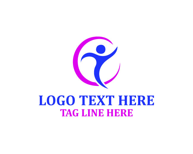 Wellness Human Swirl Logo
