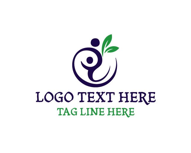 Human Figure Swirl Logo