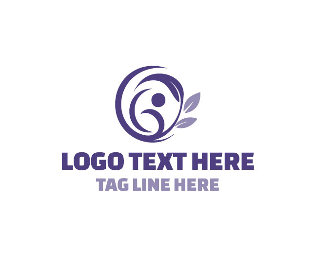 Human Body Energy Swirl Logo