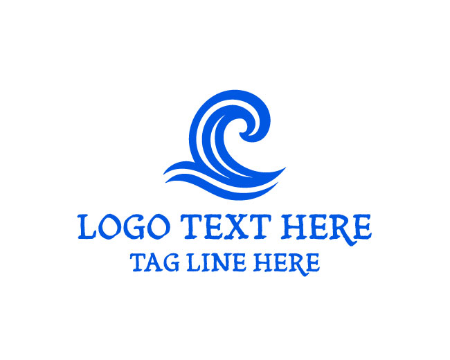 Water Wave Blue Logo