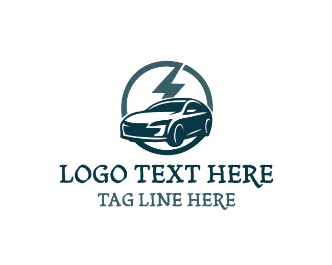  Electric Car Fast Logo