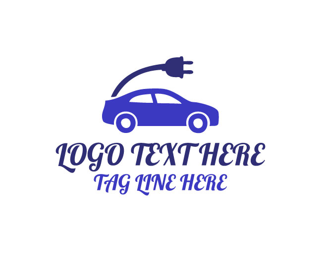  Electric Car Minimal Logo