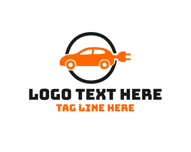  Electric Car Circle Logo