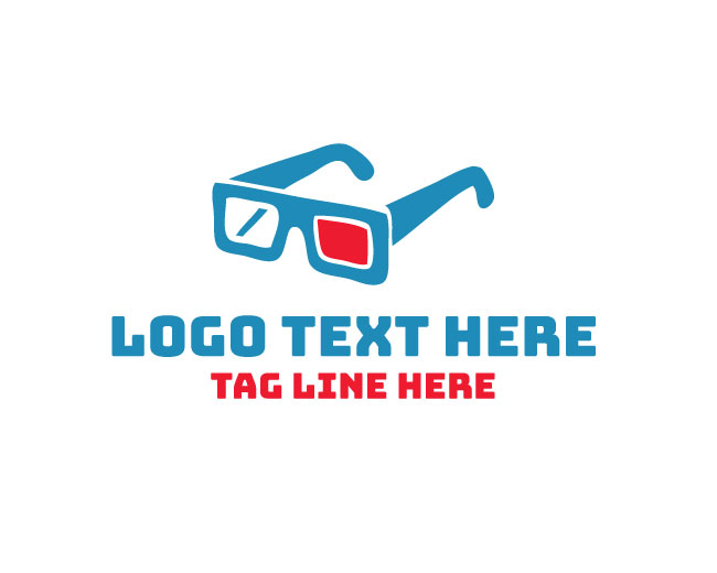 Film 3D Glasses Logo logo template preview