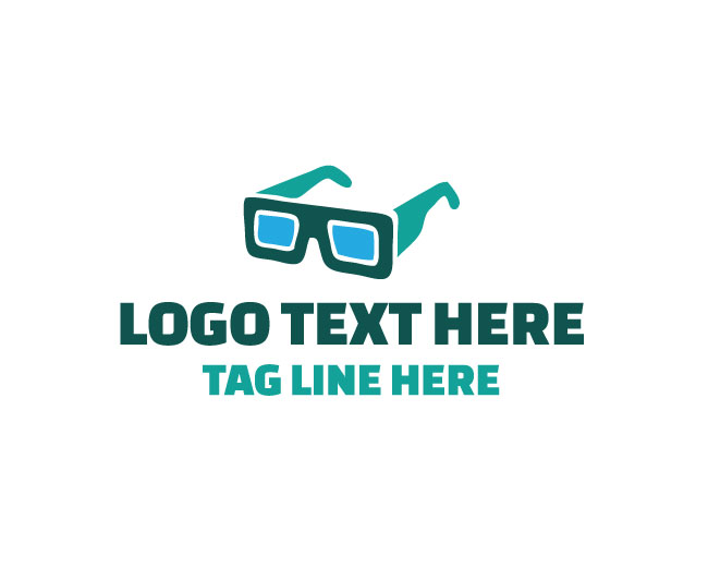 Neon 3D Glasses Logo