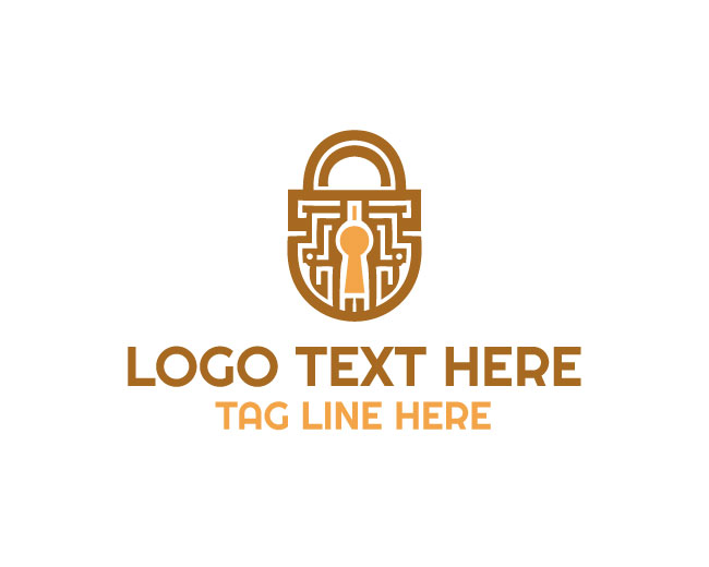  Privacy Padlock Design logo
