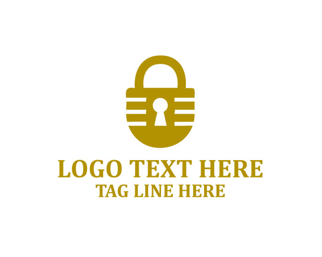  Security Padlock Design logo