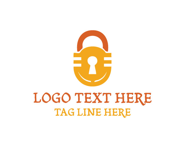  Security Padlock Design logo