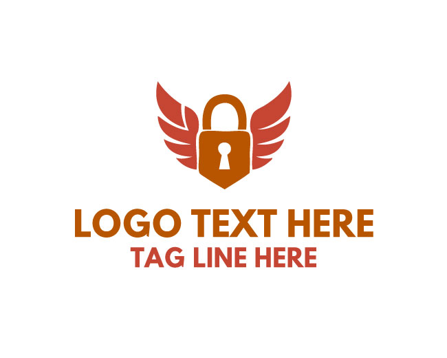 Wings Padlock Logo