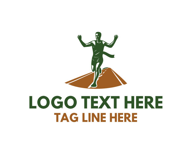Marathon Running Man Logo