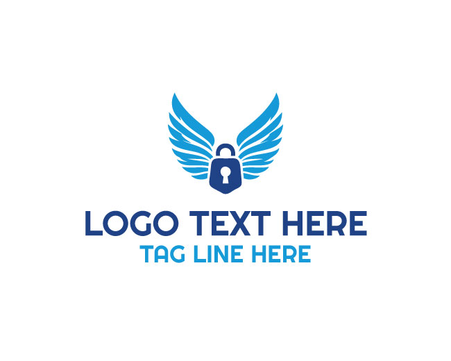 Wings  Padlock Logo