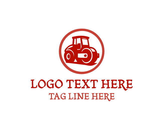 Minimal Construction road Roller Logo