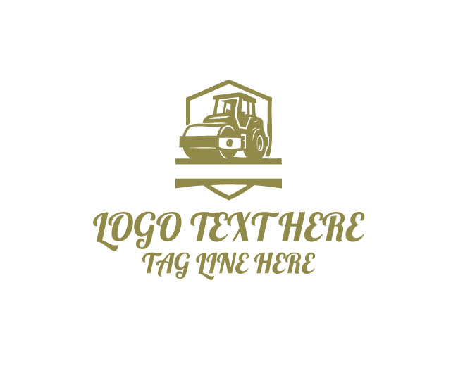 Basic Construction road Roller Logo