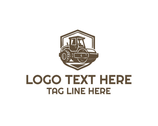 Road Roller Logo Basic Style