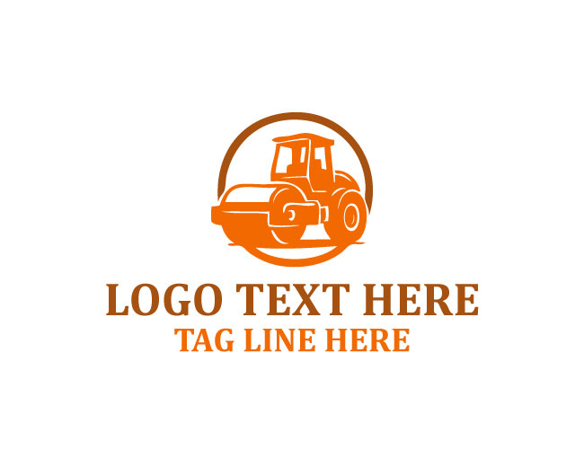 Road Roller Logo Clean Concept