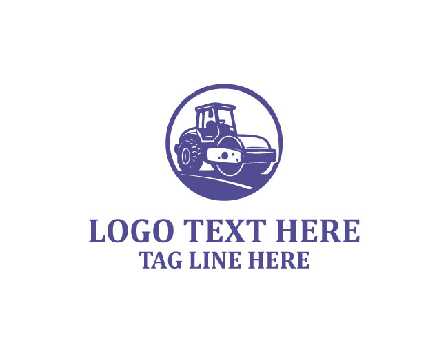 Road Roller Logo Simple Shape