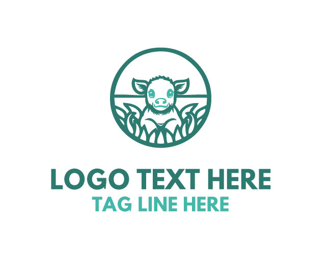 Baby Cow cute Logo