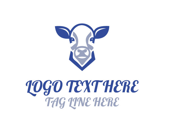 Baby Cow Face Logo