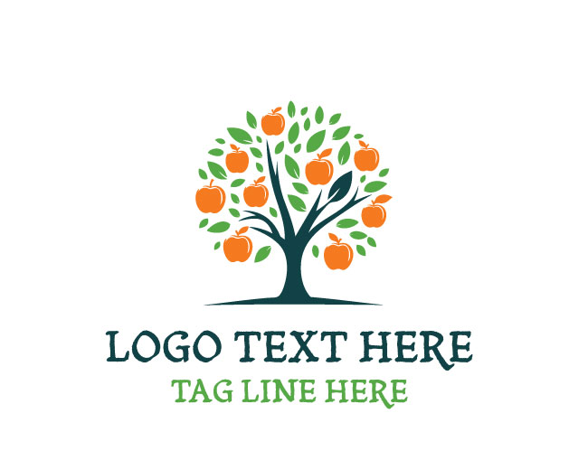 Green Orchard Tree Logo