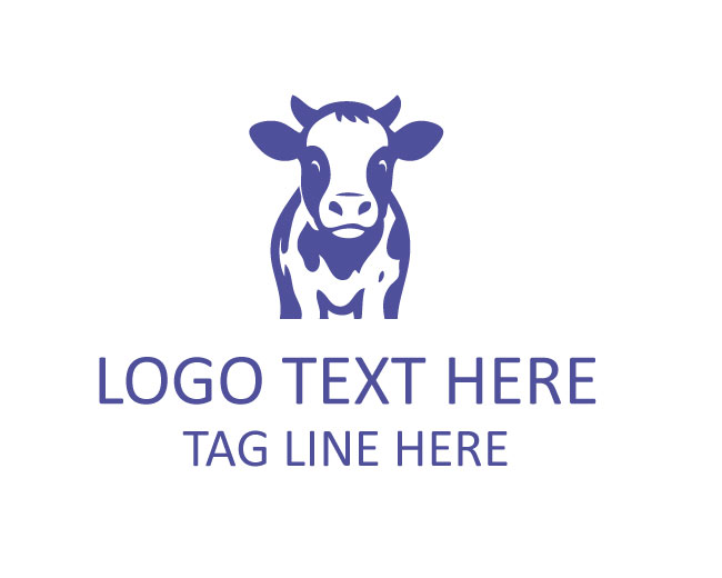 Baby Cow Playful Logo