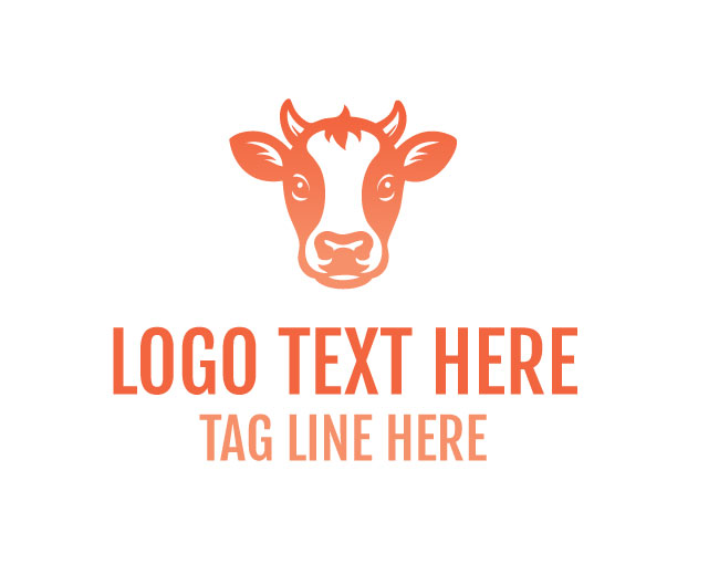 Baby Cow Abstract Logo