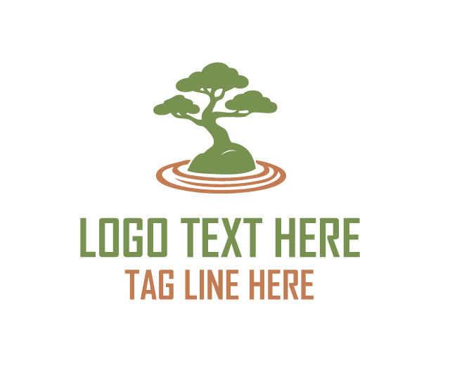 Bonsai Tree Logo Simple Design