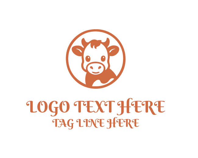 Baby Cow Modern Logo