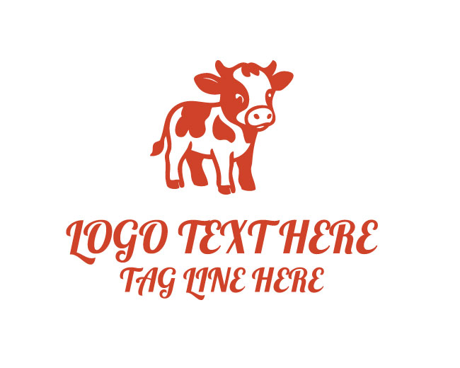 Baby Cow Simple Logo