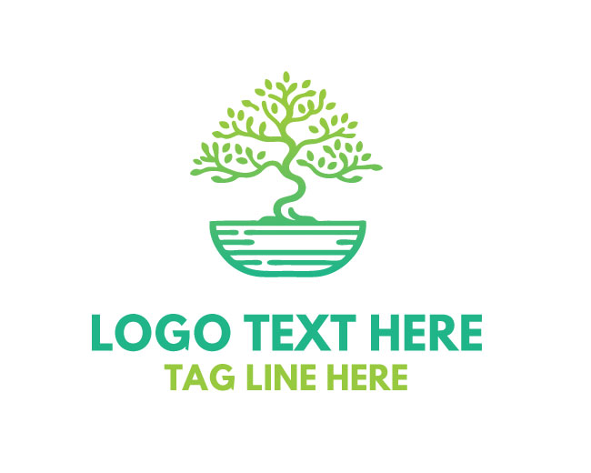 Bonsai Tree Logo Clean Design