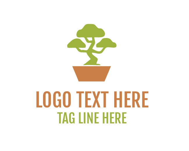 Bonsai Tree Logo Minimal Clean